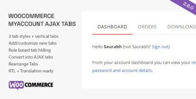 SS WooCommerce Myaccount Ajax Tabs v2.8.0