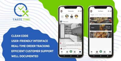 Taste Time - Food & Delivery React Native Food Delivery App Template