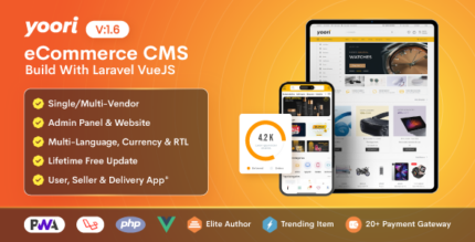 YOORI - Flutter Multi-Vendor eCommerce Full App with Admin Panel