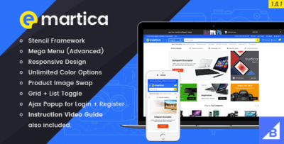 eMartica - Premium Responsive Supermarket Bigcommerce Template (Stencil Ready)