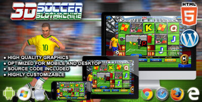 3D Soccer Slot Machine - Premium HTML5 Casino Game