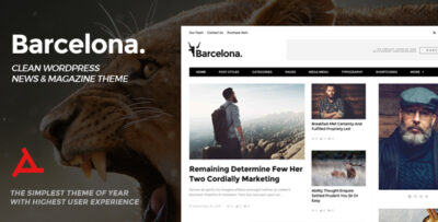 Barcelona Clean News & Magazine WordPress Theme