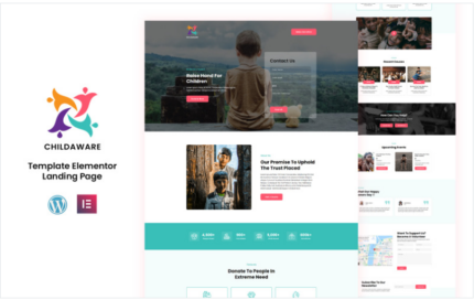 ChildAware - NGO and Trust Elementor Landing Page Template(m)