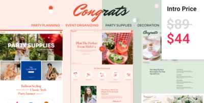 Congrats - Event Planner & Party Decoration WordPress Theme