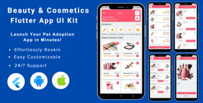 Cosmetic Store App - Cosmetic Ecommerce Store Flutter App Ui Kit Template