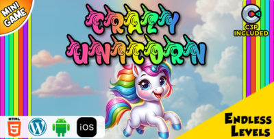 Crazy Unicorn - HTML5 Construct 3 Game