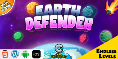 Earth Defender HTML5 Construct 3 Game