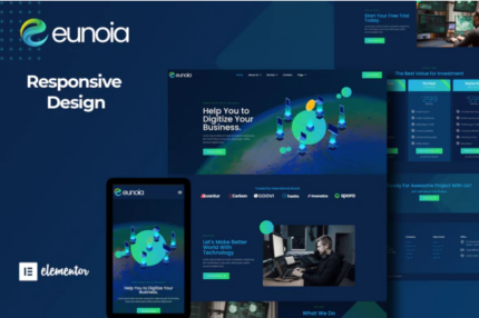 Eunoia - Tech Company Digital Service Elementor Template Kit