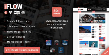 Flow News Magazine and Blog WordPress Theme