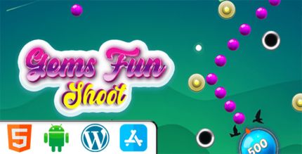 Gems Fun Shoot - HTML5 Construct3 Game