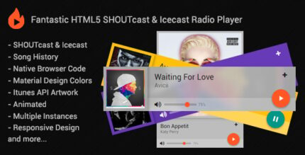 HTML5 SHOUTcast & Icecast Radio Player