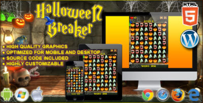 Halloween Breaker - HTML5 Match 3 Game