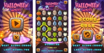 Halloween Match3 - HTML5 Game + Android + AdMob (Construct 3 Construct 2 Capx)