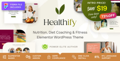 Healthify - Diet Recipes & Health Coaching WordPress Theme