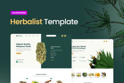 Herbalist – Medical Marijuana Store Elementor Template Kit