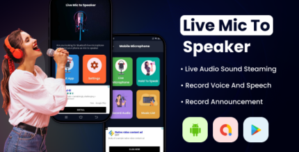 Live Mic To Speaker - Bluetooth Mic To Speaker - Live Mobile Mic - Mic Amplifier