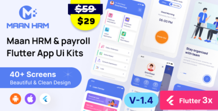 Maan HRM Flutter App UI Kit (Android & iOS)