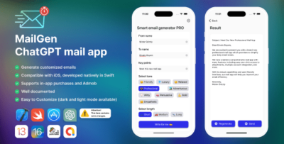 MailGen - A powerful Mail Generator iOS app based on ChatGPT and OpenAi API