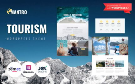 Mantro - Tourism One Page Modern Elementor WordPress Theme