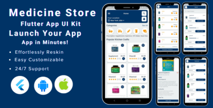 Medicine App Store - Online Pharmacy ecommerce Flutter App Ui Kit Template Telemedicine