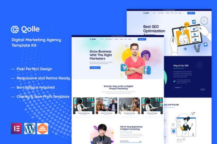 Qolle - Digital Marketing Agency Elementor Template Kit