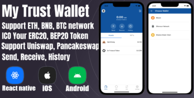 React Native - BTC, BNB, ETH Crypto Wallet