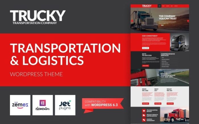 Trucky - Transportation & Logistics Responsive WordPress Theme