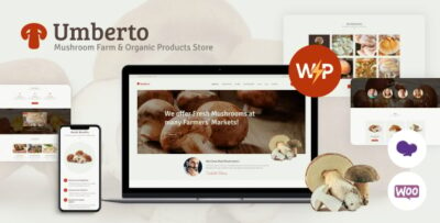 Umberto - Mushroom Farm & Organic Products Store WordPress Theme