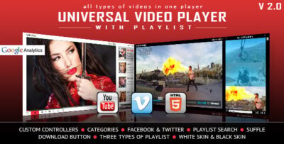 Universal Video Player - YouTubeVimeoSelf-Hosted