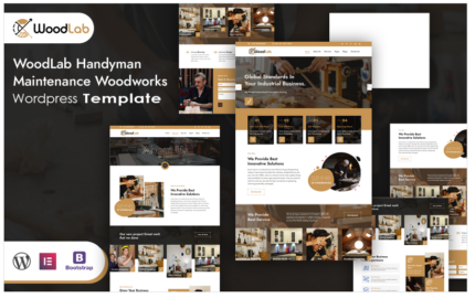 WoodLab Handyman Maintenance Woodworks Wordpress Theme