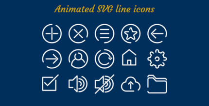 Animated SVG line icons