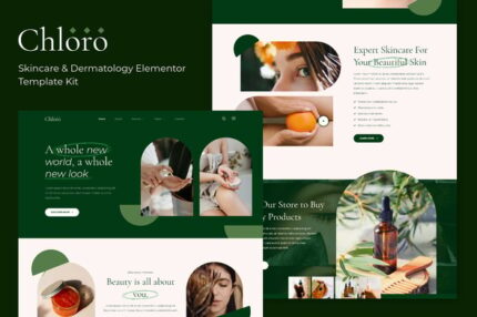 Chloro - Skincare & Dermatology Elementor Template Kit