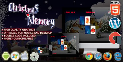 Christmas Memory - HTML5 Construct Puzzle Game