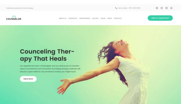 Counselor - Counseling Therapy Center Responsive WordPress Theme