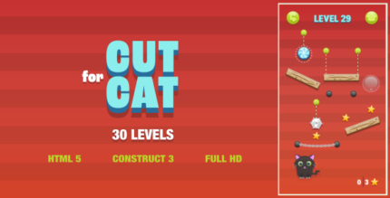 Cut For Cat - HTML5 Game (Construct3)