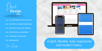 Dev3 Design - Bootstrap 5 Responsive Mega Menu