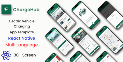 EV Charging Station App Electric Vehicle Charging Spot App React Native ChargeHub