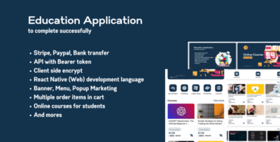 Education complete web app and mini app react native web source code