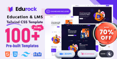 Edurock - Tailwind CSS Education Template