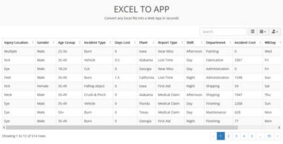 Excel to App