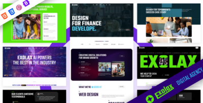 Exolax - Creative Digital Agency Template