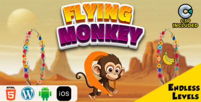 Flying Monkey HTML5 Construct 3 Game