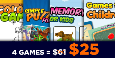 Game for Kids Bundle 4 Games - HTML5 Game (CAPX)