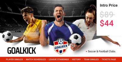 GoalKick - Soccer and Football Club WordPress Theme