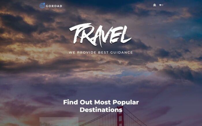 Goroad - Travel Agency Multipurpose Modern Elementor WordPress Theme