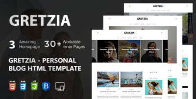 Gretzia - Personal Blog HTML Template