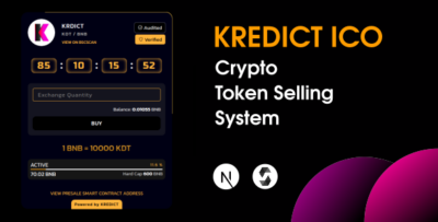 KREDICT ICO Crypto Token Selling System Multi Currency Multi Wallet