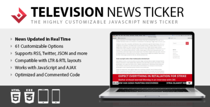 Live News JS - Responsive News Ticker