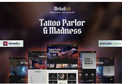 Mebadink - Tattoo & Piercing Studio Elementor Template Kit