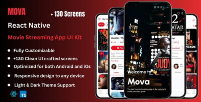 Mova - Movie Streaming React Native Expo App Ui Kit